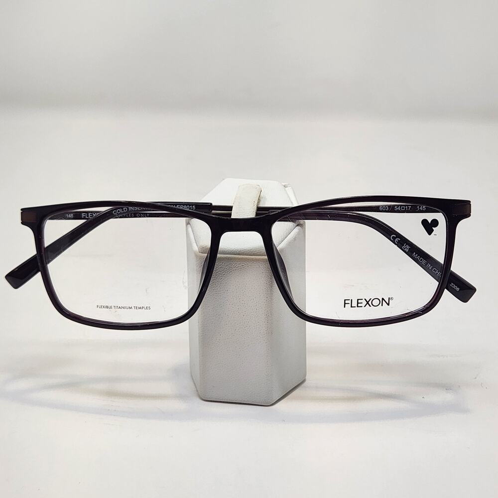 Flexon EP8015 603 Dark Cherry Red Eyeglasses Frames Rectangle Full Rim